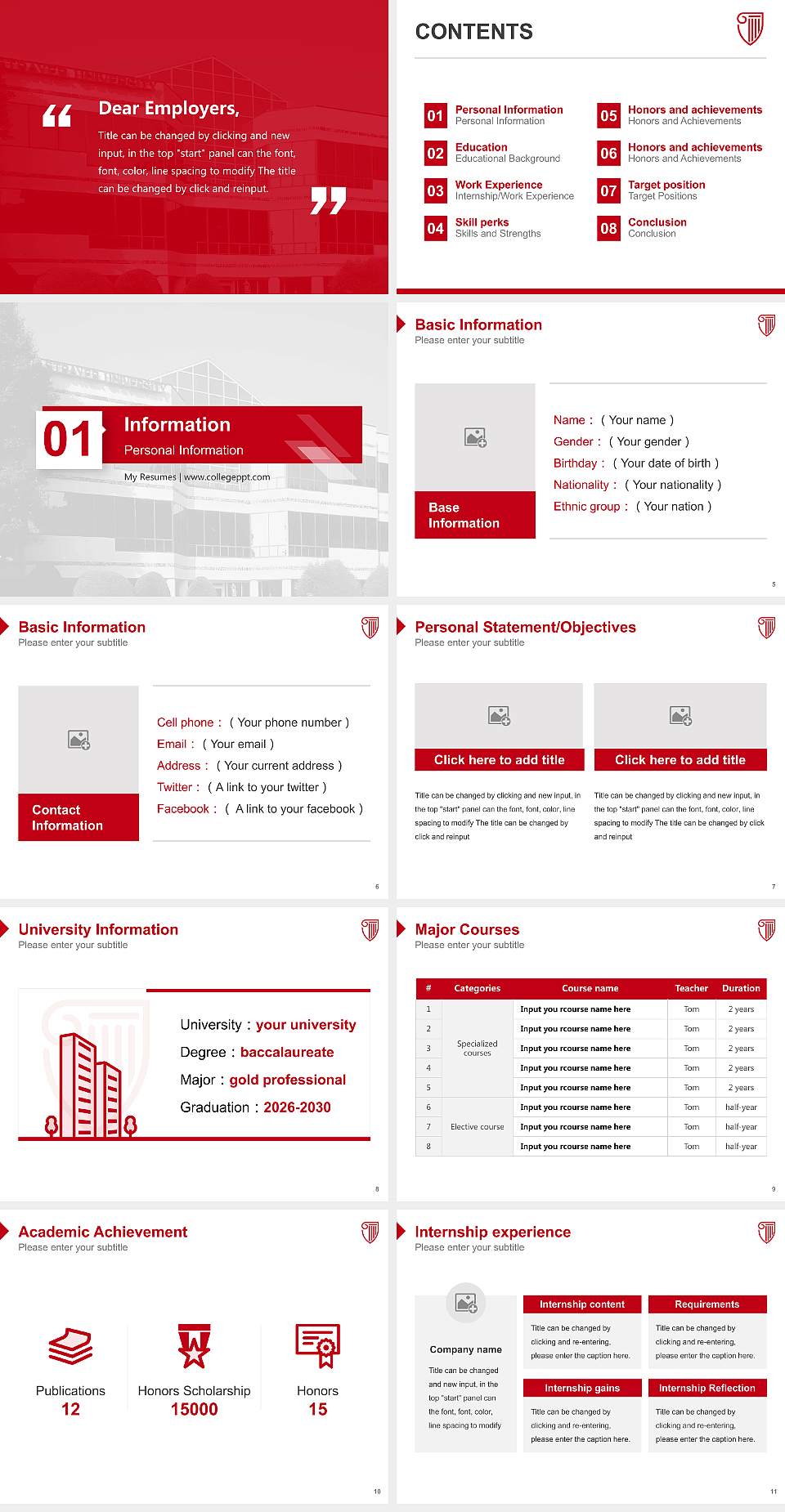Strayer University-Georgia(Morrow campus) Resume PPT Template4:3 ratio PPT effect preview image2