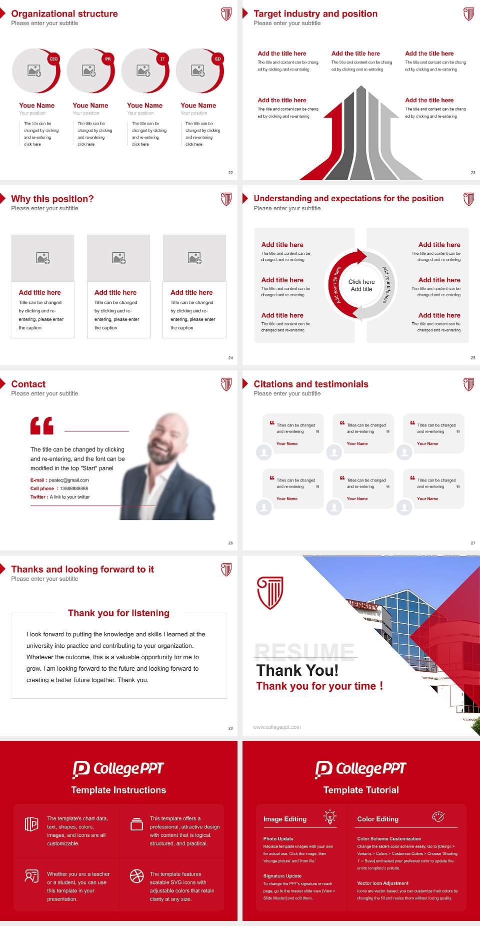 Strayer University-Georgia(Morrow campus) Resume PPT Template4:3 ratio PPT effect preview image4