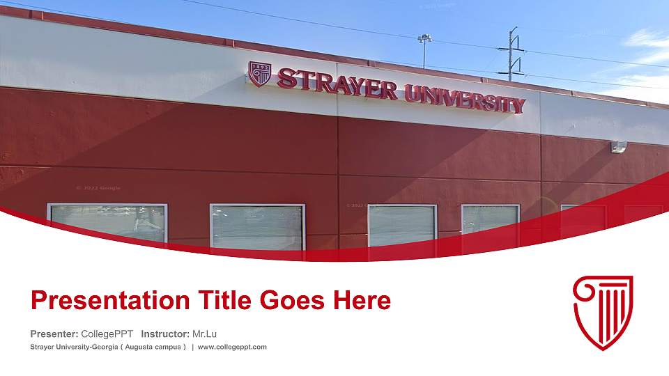 Strayer University-Georgia（Augusta campus） Course/Courseware Creation PPT Template16:9 ratio PPT effect preview image