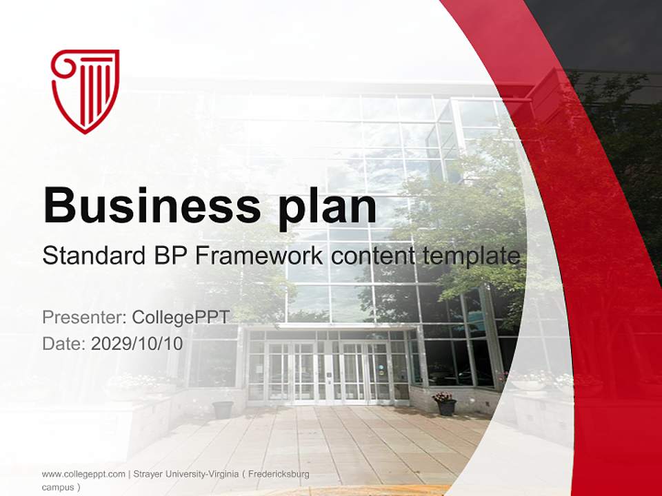 Strayer University-Virginia（Fredericksburg campus） Competition/Entrepreneurship Contest PPT Template4:3 ratio PPT effect preview image9