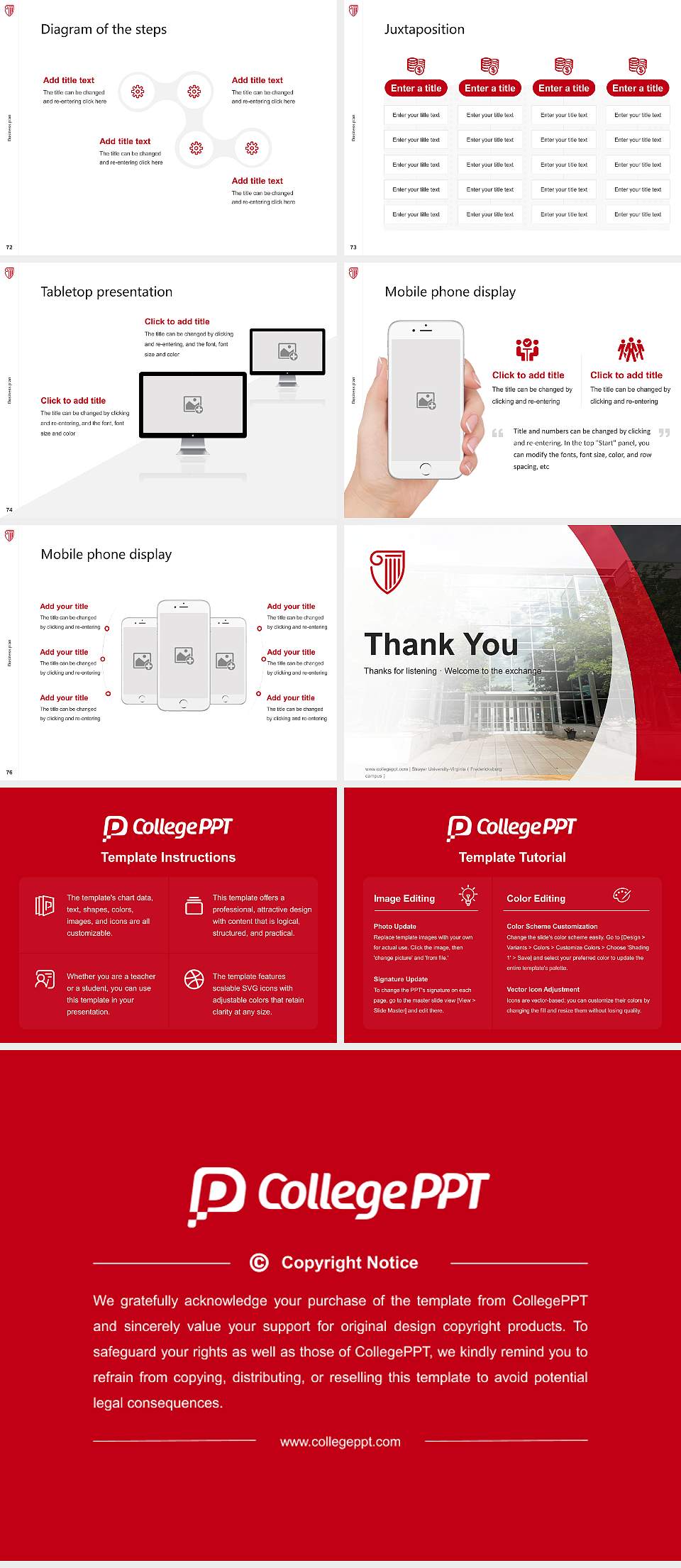 Strayer University-Virginia（Fredericksburg campus） Competition/Entrepreneurship Contest PPT Template4:3 ratio PPT effect preview image9
