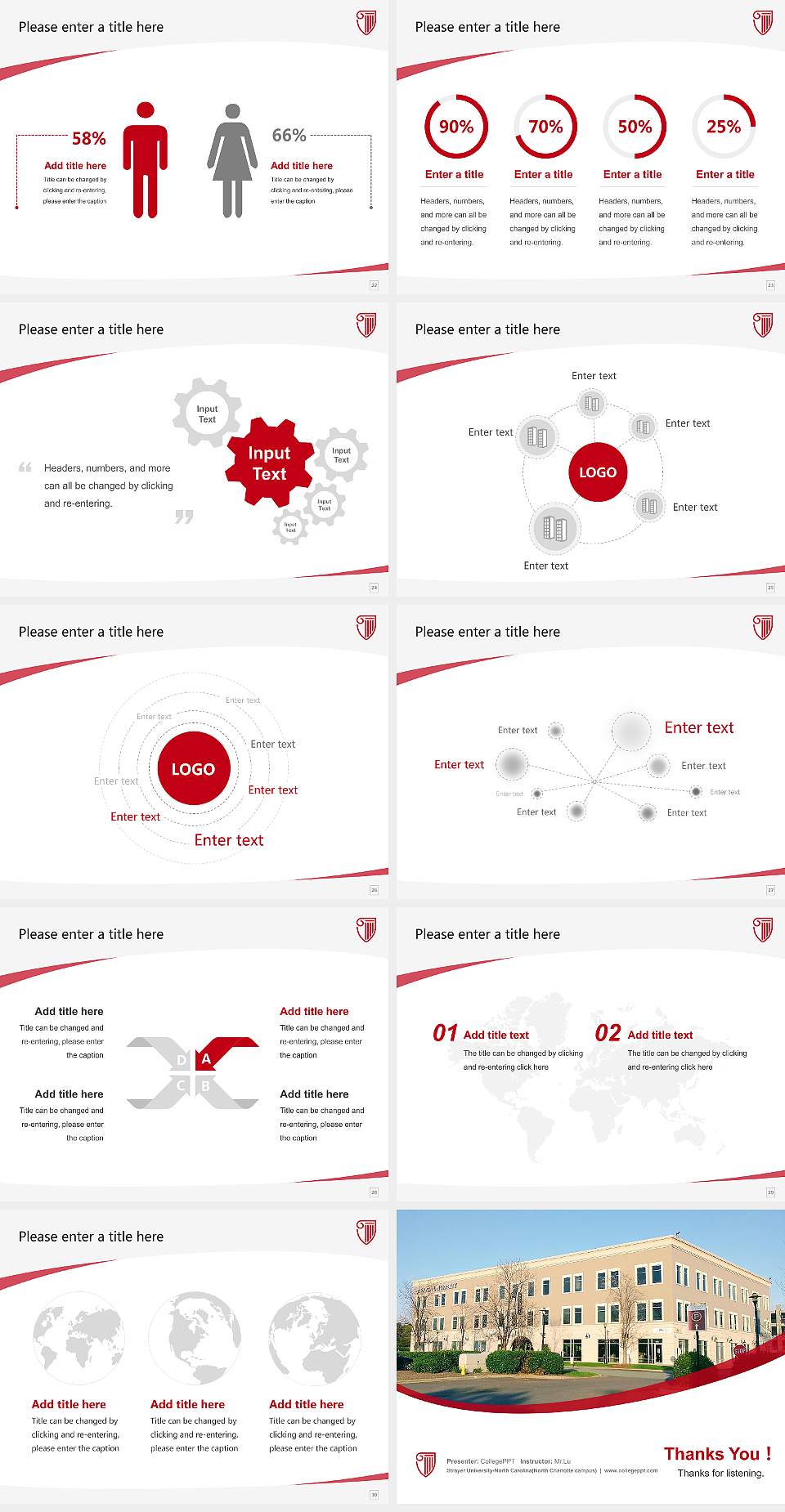 Strayer University-North Carolina(North Charlotte campus) Course/Courseware Creation PPT Template4:3 ratio PPT effect preview image4