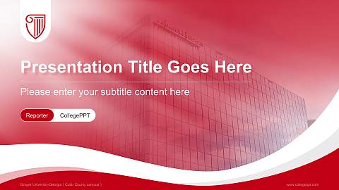 Strayer University-Georgia（Cobb County campus） Lecture Sharing and Networking Event PPT Template