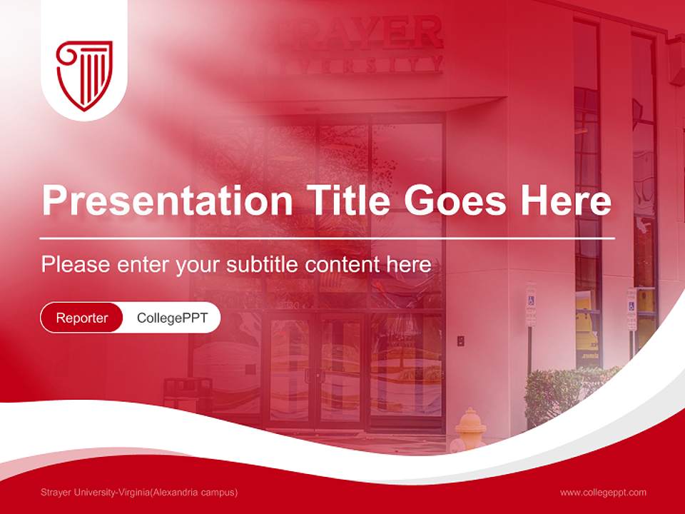 Strayer University-Virginia(Alexandria campus) Lecture Sharing and Networking Event PPT Template4:3 ratio PPT effect preview image4