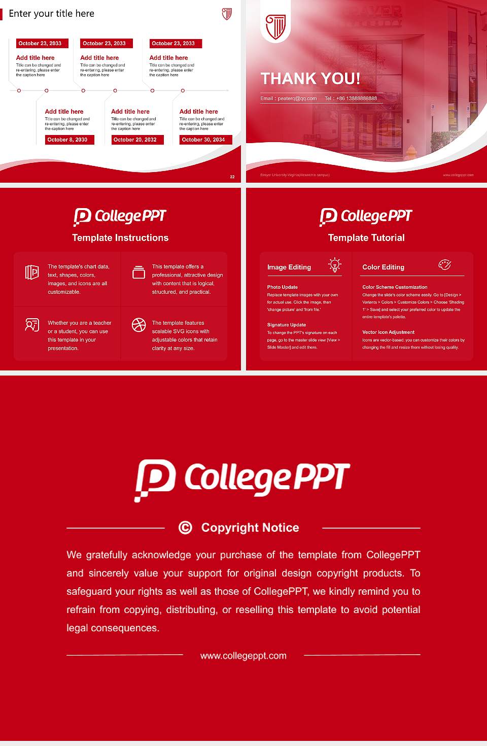 Strayer University-Virginia(Alexandria campus) Lecture Sharing and Networking Event PPT Template4:3 ratio PPT effect preview image4