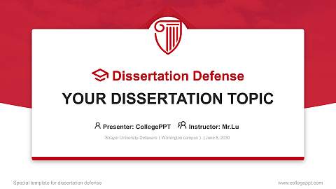 Strayer University-Delaware（Wilmington campus） Graduation Thesis Defense PPT Template