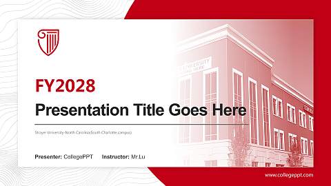 Strayer University-North Carolina(South Charlotte campus) Academic Presentation/Research Findings Report PPT Template
