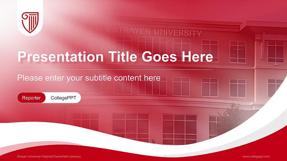 Strayer University-Virginia(Chesterfield campus) Lecture Sharing and Networking Event PPT Template16:9 ratio PPT effect preview image