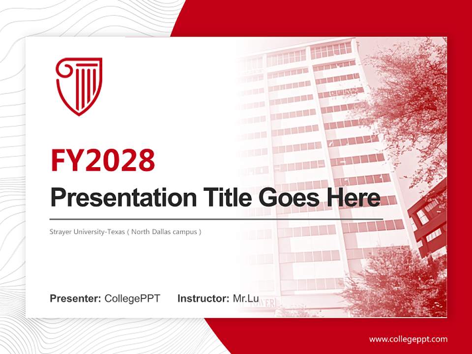 Strayer University-Texas（North Dallas campus） Academic Presentation/Research Findings Report PPT Template4:3 ratio PPT effect preview image5