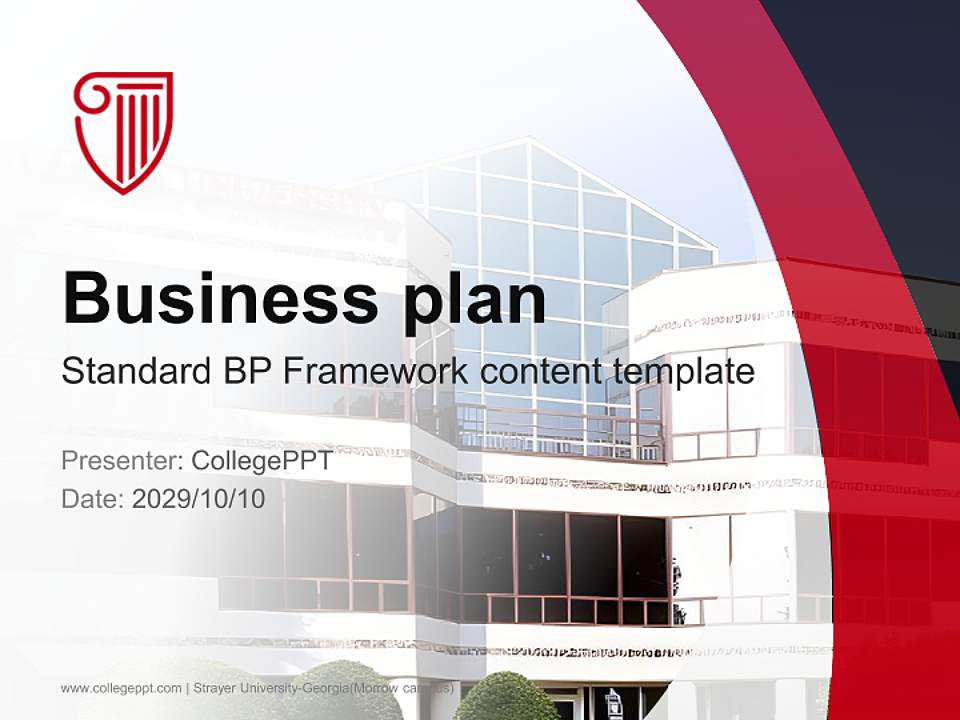 Strayer University-Georgia(Morrow campus) Competition/Entrepreneurship Contest PPT Template4:3 ratio PPT effect preview image9