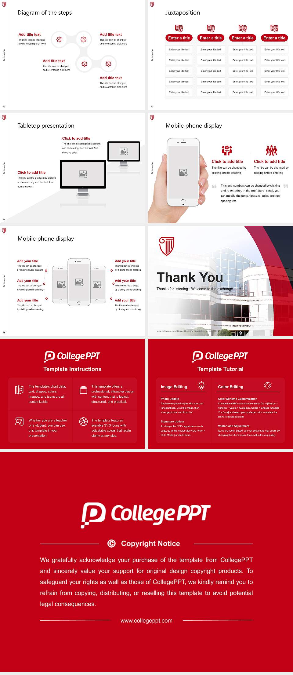 Strayer University-Georgia(Morrow campus) Competition/Entrepreneurship Contest PPT Template4:3 ratio PPT effect preview image9