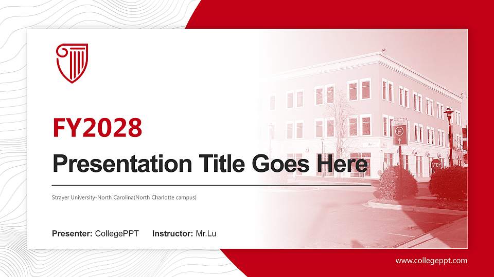 Strayer University-North Carolina(North Charlotte campus) Academic Presentation/Research Findings Report PPT Template16:9 ratio PPT effect preview image