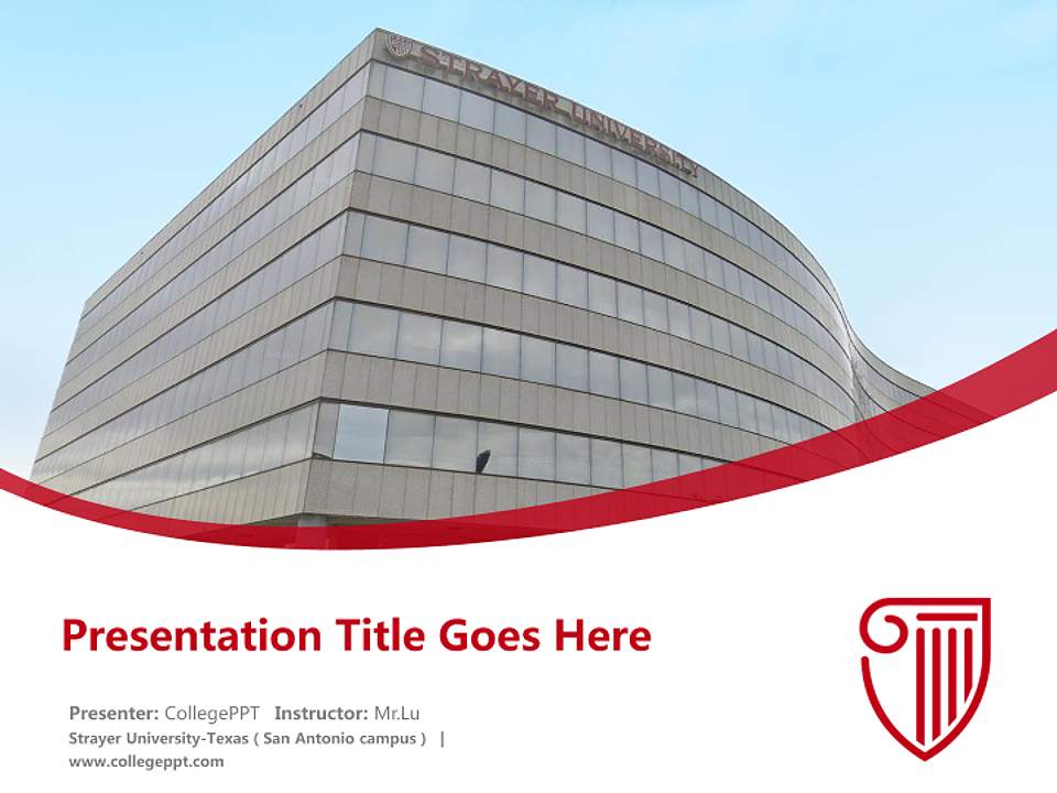 Strayer University-Texas（San Antonio campus） Course/Courseware Creation PPT Template4:3 ratio PPT effect preview image5