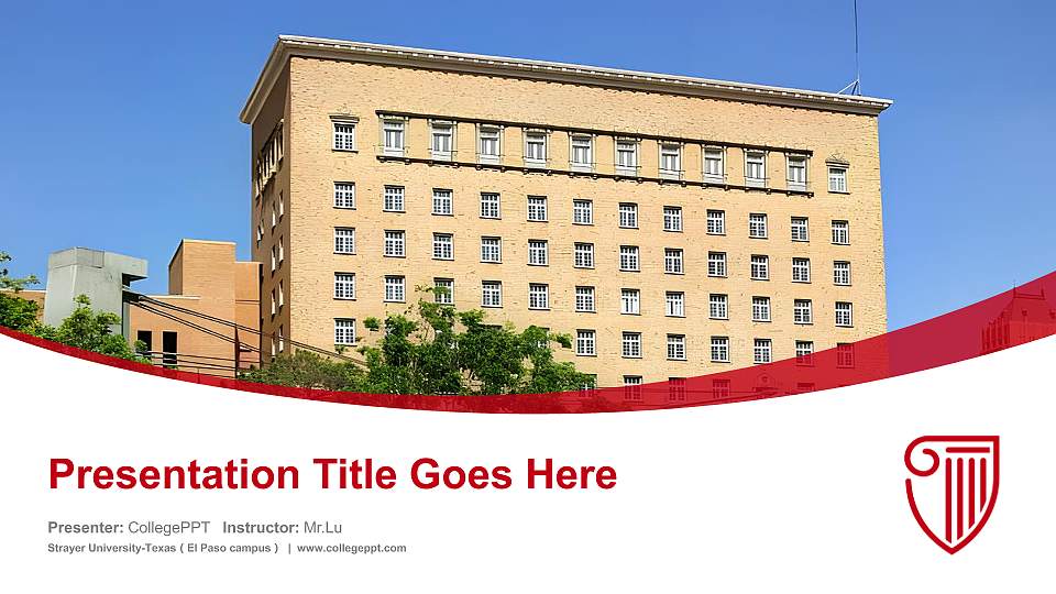 Strayer University-Texas（El Paso campus） Course/Courseware Creation PPT Template16:9 ratio PPT effect preview image