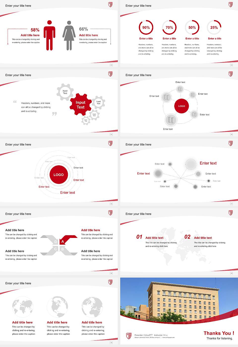 Strayer University-Texas（El Paso campus） Course/Courseware Creation PPT Template16:9 ratio PPT effect preview image4