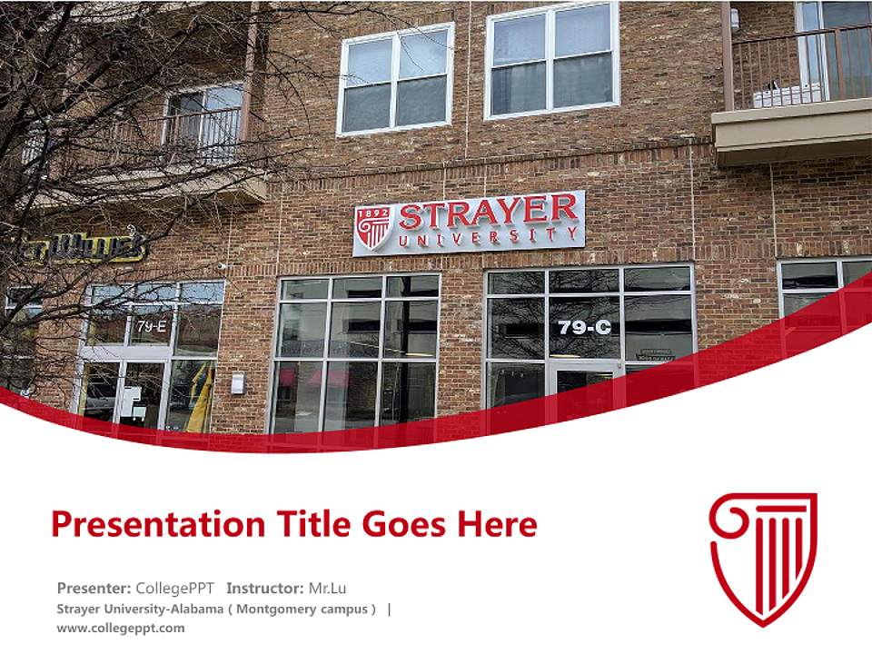 Strayer University-Alabama（Montgomery campus） Course/Courseware Creation PPT Template4:3 ratio PPT effect preview image5