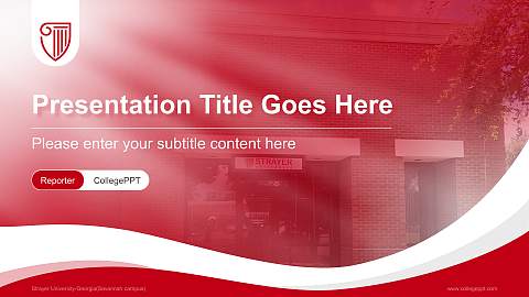 Strayer University-Georgia(Savannah campus) Lecture Sharing and Networking Event PPT Template