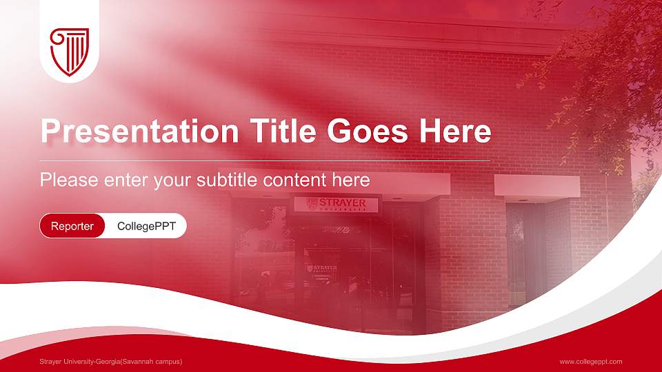 Strayer University-Georgia(Savannah campus) Lecture Sharing and Networking Event PPT Template16:9 ratio PPT effect preview image