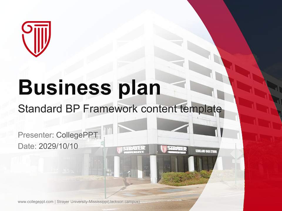 Strayer University-Mississippi(Jackson campus) Competition/Entrepreneurship Contest PPT Template4:3 ratio PPT effect preview image9