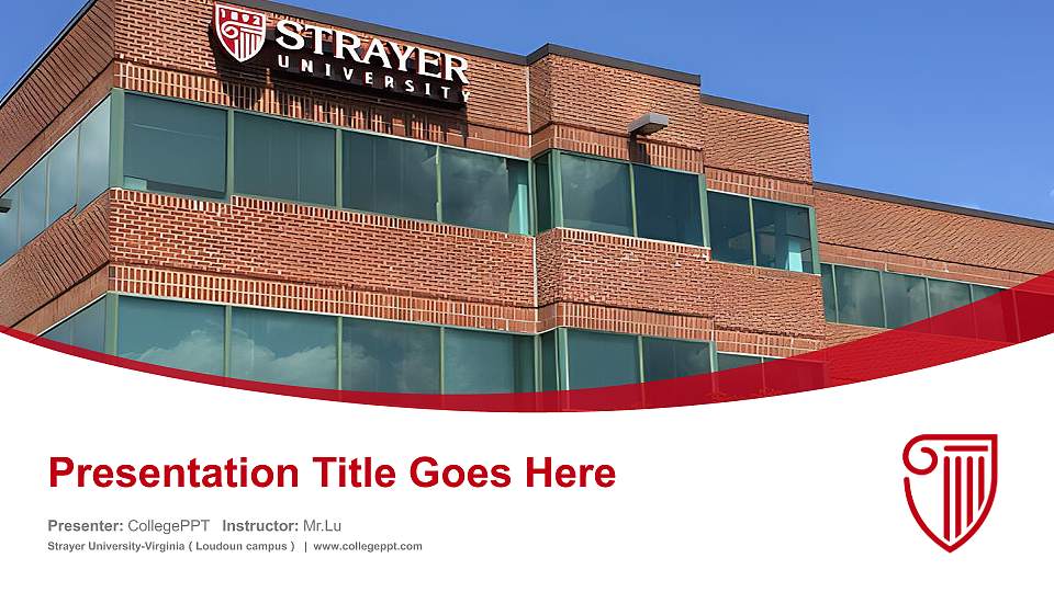Strayer University-Virginia（Loudoun campus） Course/Courseware Creation PPT Template16:9 ratio PPT effect preview image