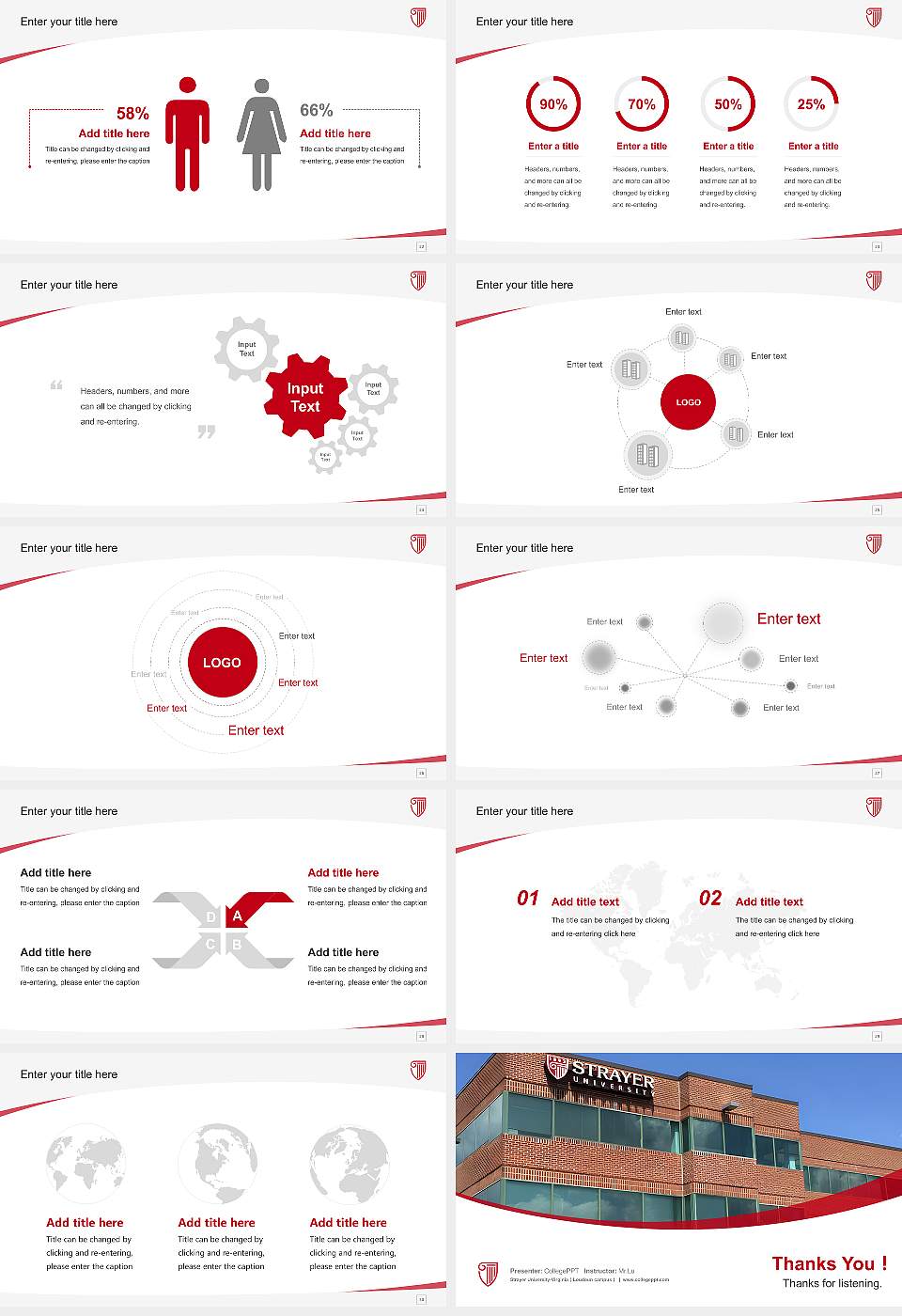 Strayer University-Virginia（Loudoun campus） Course/Courseware Creation PPT Template16:9 ratio PPT effect preview image4