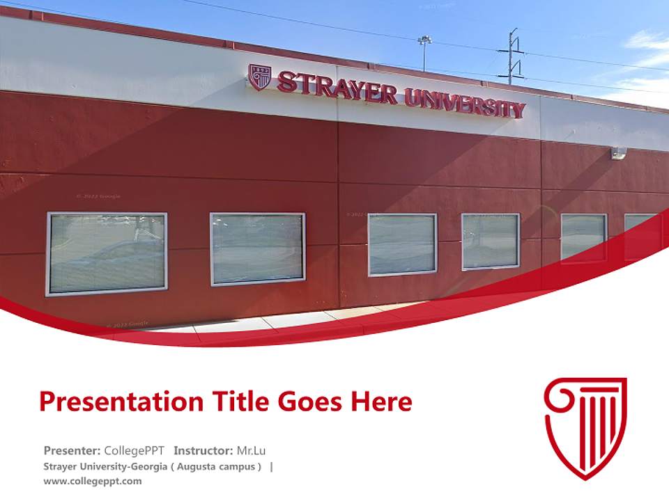 Strayer University-Georgia（Augusta campus） Course/Courseware Creation PPT Template4:3 ratio PPT effect preview image5