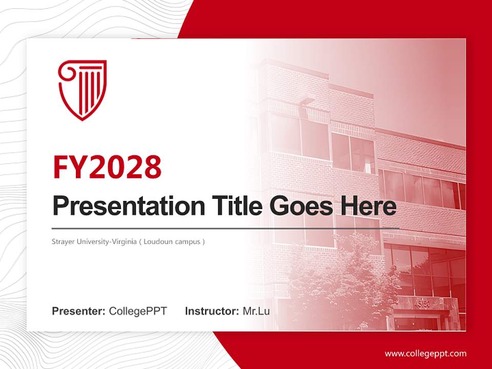 Strayer University-Virginia（Loudoun campus） Academic Presentation/Research Findings Report PPT Template4:3 ratio PPT effect preview image5