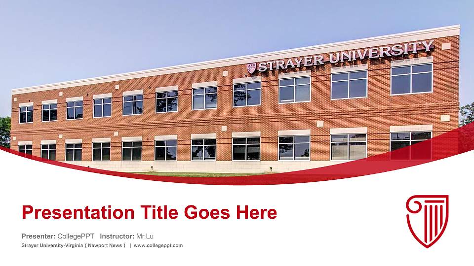 Strayer University-Virginia（Newport News） Course/Courseware Creation PPT Template16:9 ratio PPT effect preview image