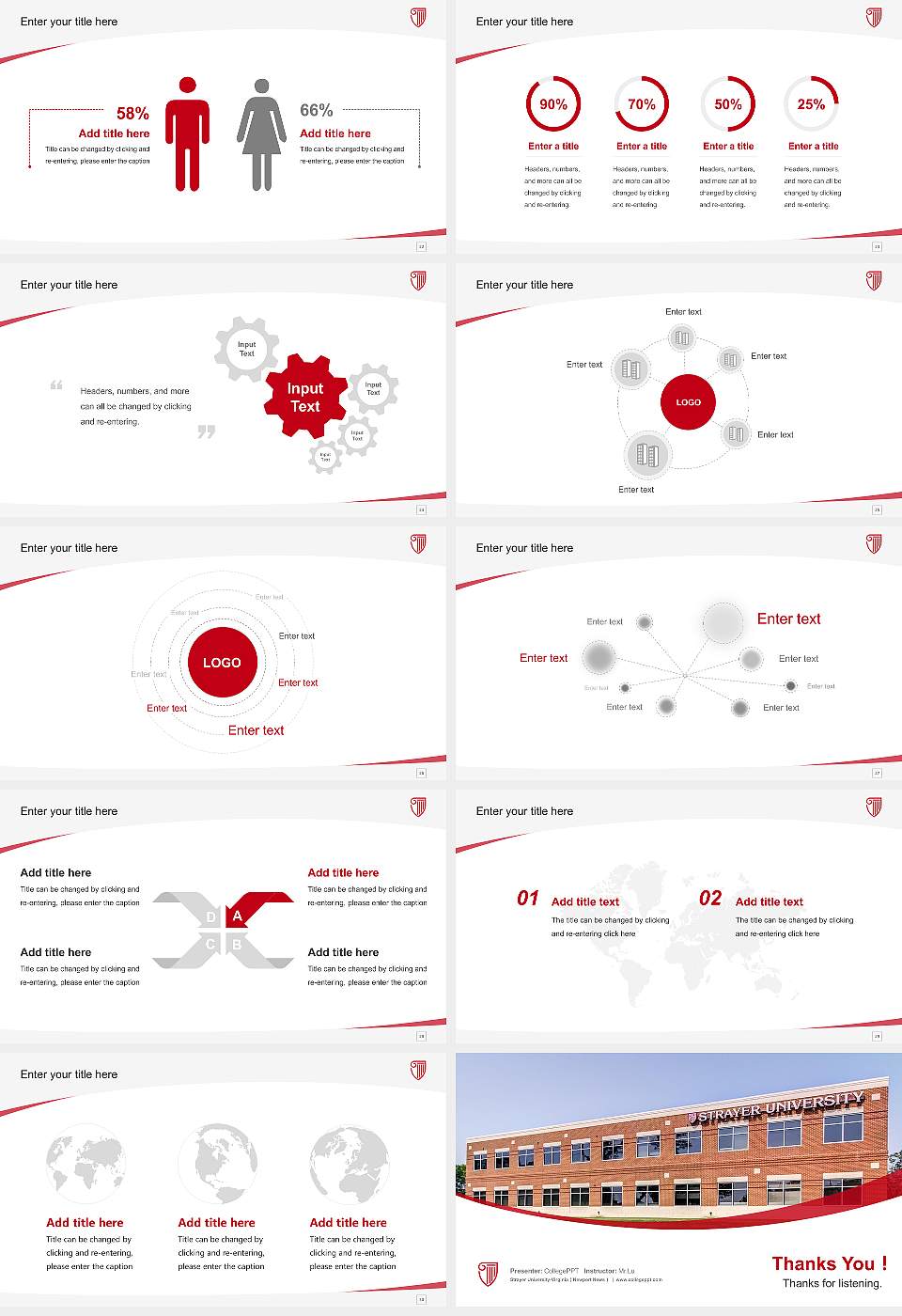 Strayer University-Virginia（Newport News） Course/Courseware Creation PPT Template16:9 ratio PPT effect preview image4