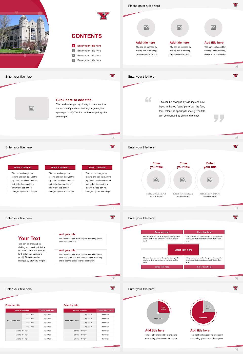 Youngstown State University Course/Courseware Creation PPT Template16:9 ratio PPT effect preview image2