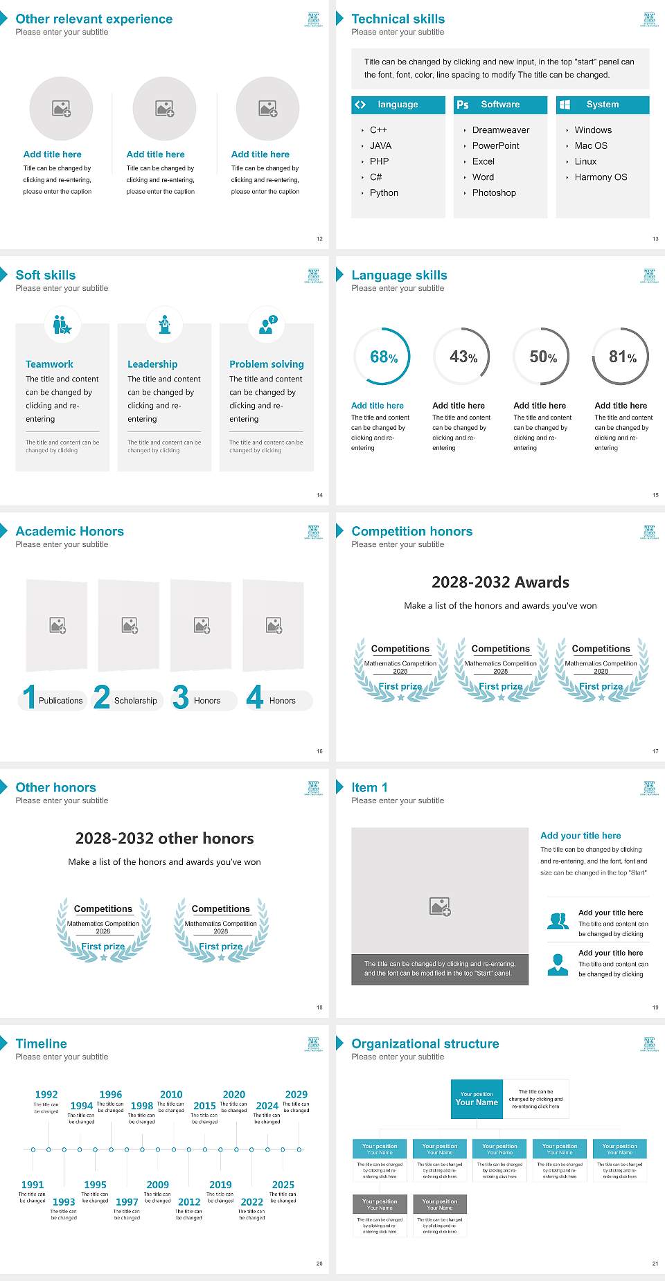 Yeshivas Emek Hatorah Resume PPT Template4:3 ratio PPT effect preview image3