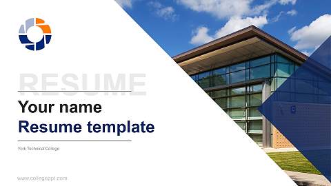 York Technical College Resume PPT Template