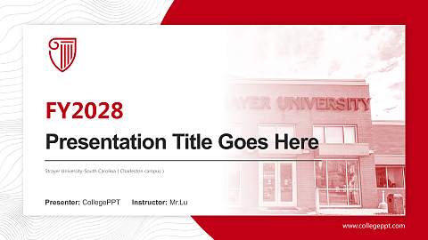 Strayer University-South Carolina（Charleston campus） Academic Presentation/Research Findings Report PPT Template