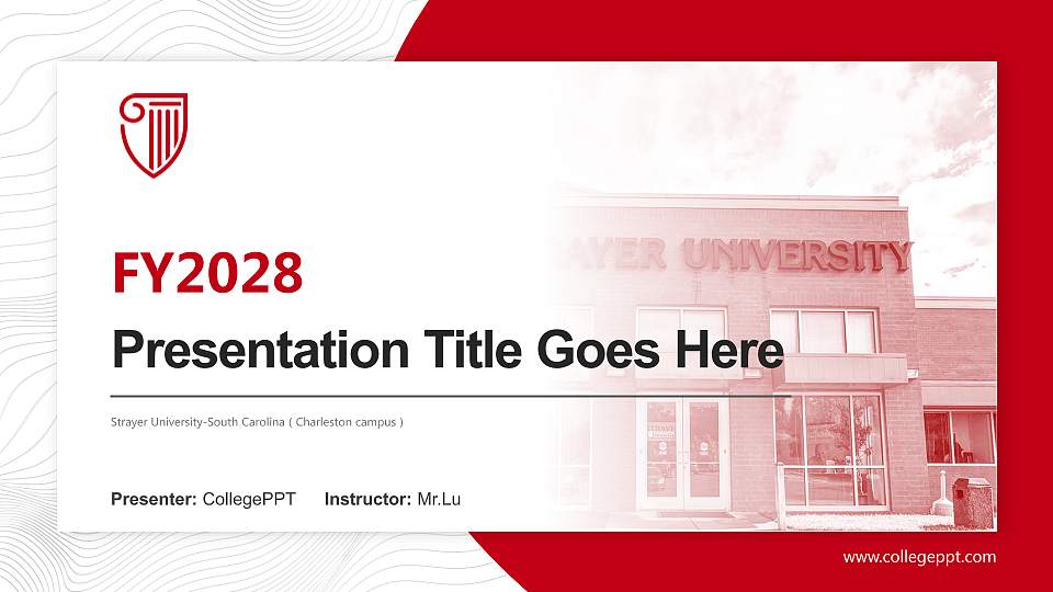 Strayer University-South Carolina（Charleston campus） Academic Presentation/Research Findings Report PPT Template16:9 ratio PPT effect preview image