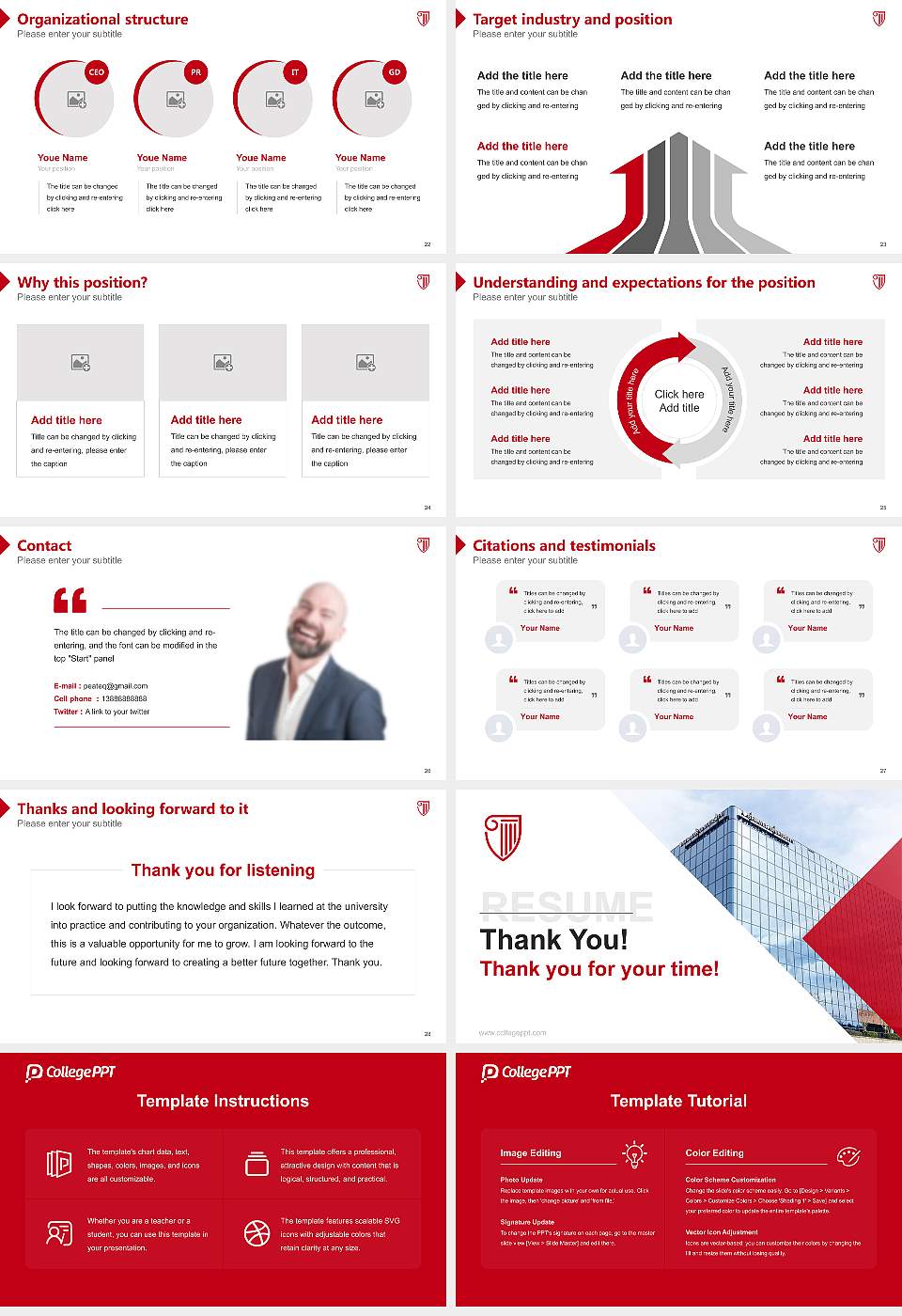 Strayer University-Georgia（Cobb County campus） Resume PPT Template16:9 ratio PPT effect preview image4