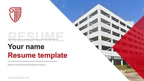 Strayer University-Mississippi(Jackson campus) Resume PPT Template