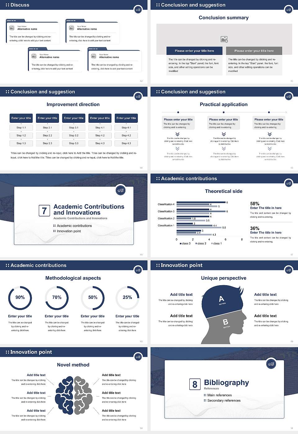 Yeshiva Ohr Yisrael Graduation Thesis Defense PPT Template16:9 ratio PPT effect preview image6