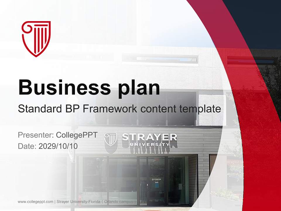 Strayer University-Florida（Orlando campus） Competition/Entrepreneurship Contest PPT Template4:3 ratio PPT effect preview image9
