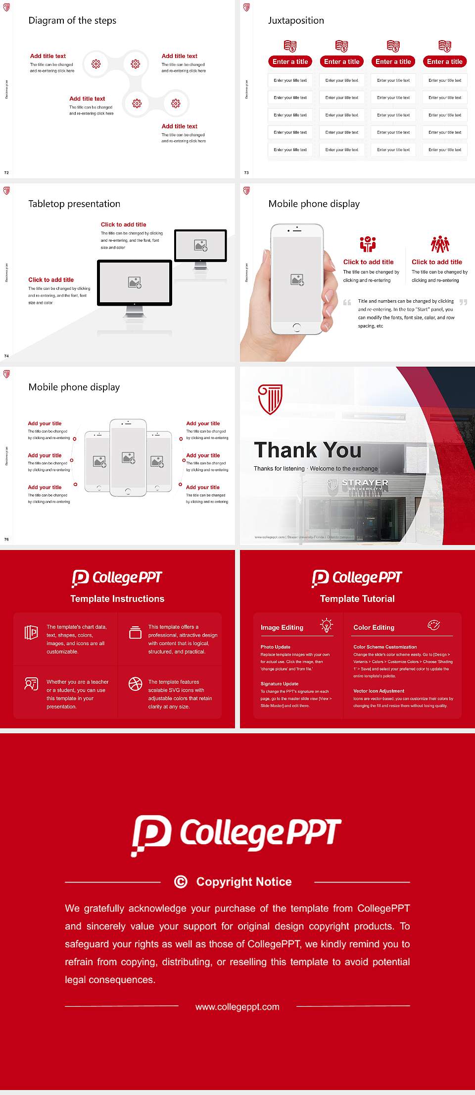 Strayer University-Florida（Orlando campus） Competition/Entrepreneurship Contest PPT Template4:3 ratio PPT effect preview image9