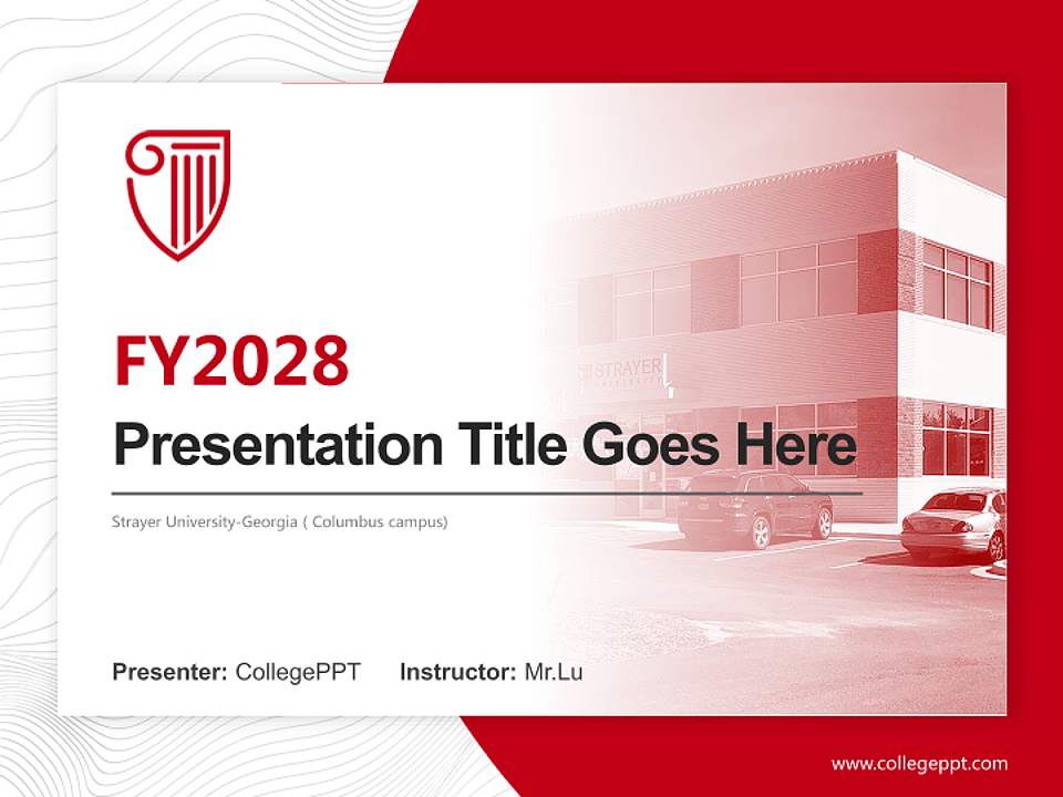 Strayer University-Georgia（Columbus campus) Academic Presentation/Research Findings Report PPT Template4:3 ratio PPT effect preview image5