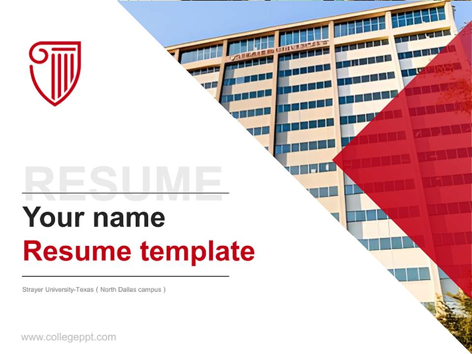 Strayer University-Texas（North Dallas campus） Resume PPT Template4:3 ratio PPT effect preview image5