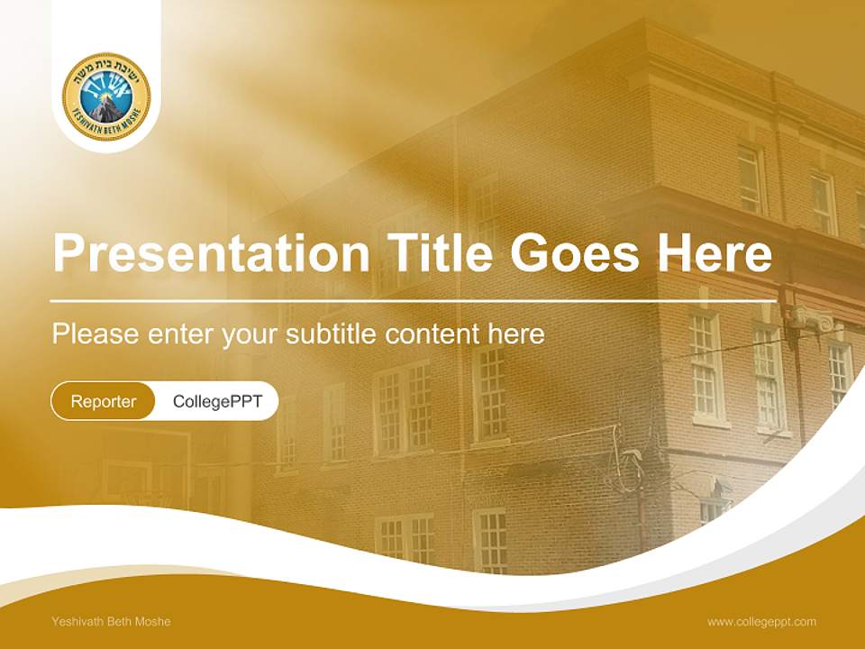 Yeshivath Beth Moshe Lecture Sharing and Networking Event PPT Template4:3 ratio PPT effect preview image4