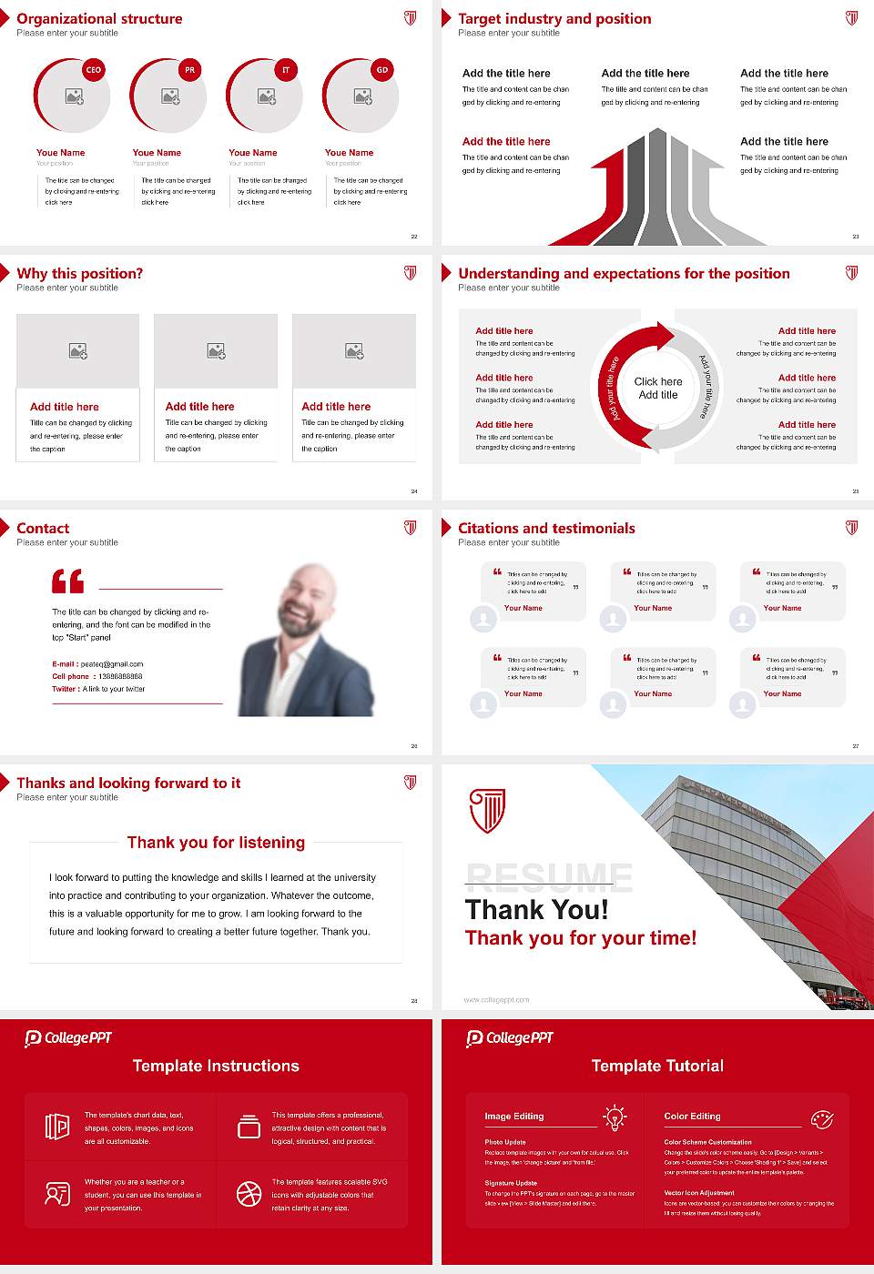 Strayer University-Texas（San Antonio campus） Resume PPT Template16:9 ratio PPT effect preview image4