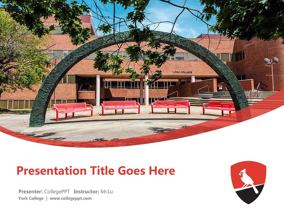 York College Course/Courseware Creation PPT Template4:3 ratio PPT effect preview image5