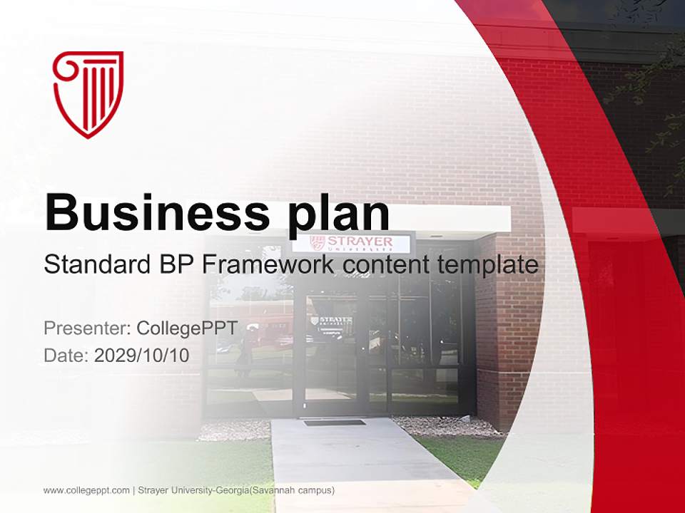 Strayer University-Georgia(Savannah campus) Competition/Entrepreneurship Contest PPT Template4:3 ratio PPT effect preview image9