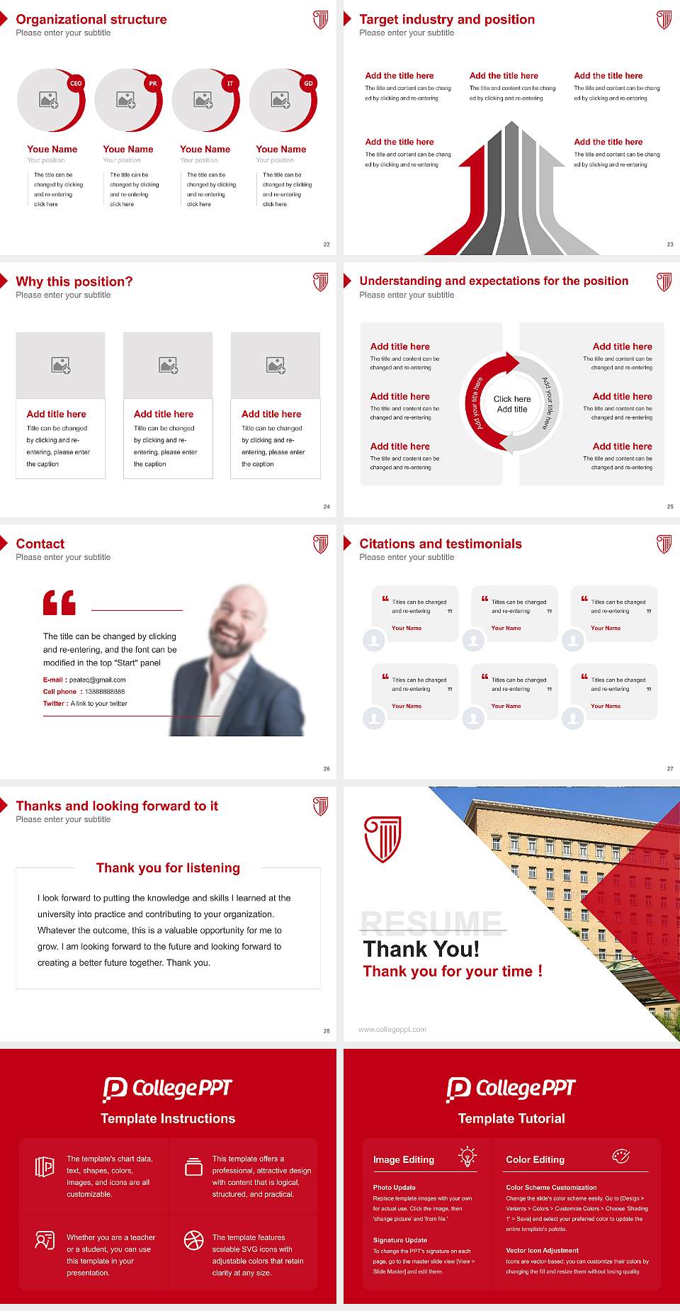 Strayer University-Texas（El Paso campus） Resume PPT Template4:3 ratio PPT effect preview image4