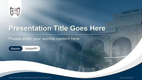 Yeshiva Ohr Elchonon Chabad West Coast Talmudical Seminary Lecture Sharing and Networking Event PPT Template