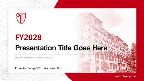 Strayer University-Pennsylvania(Allentown campus) Academic Presentation/Research Findings Report PPT Template