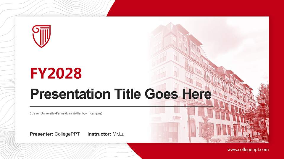 Strayer University-Pennsylvania(Allentown campus) Academic Presentation/Research Findings Report PPT Template16:9 ratio PPT effect preview image
