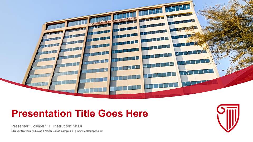 Strayer University-Texas（North Dallas campus） Course/Courseware Creation PPT Template16:9 ratio PPT effect preview image